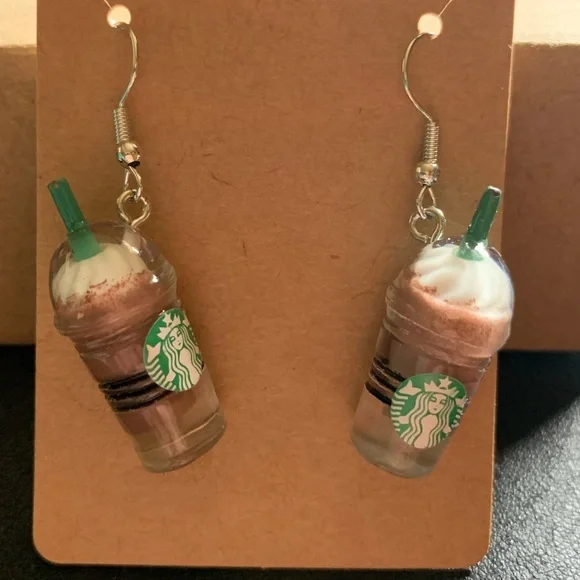 💚NEW Iced Coffee Earrings - Picture 1 of 4